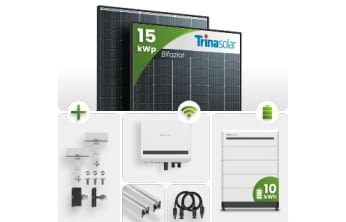 15 kwp PV-Anlage mit alternativen Speichergrößen