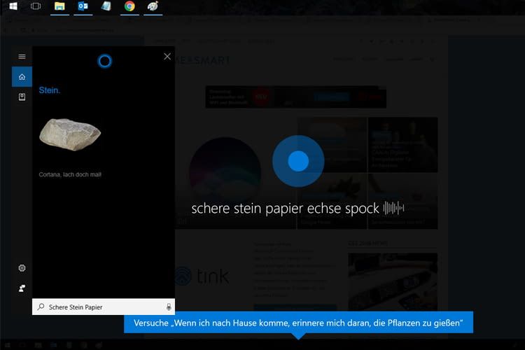 Auch Witze und lustige Easter Eggs finden sich unter den Cortana-Sprachbefehlen Auch Witze und lustige Easter Eggs finden sich unter den Cortana-Sprachbefehlen