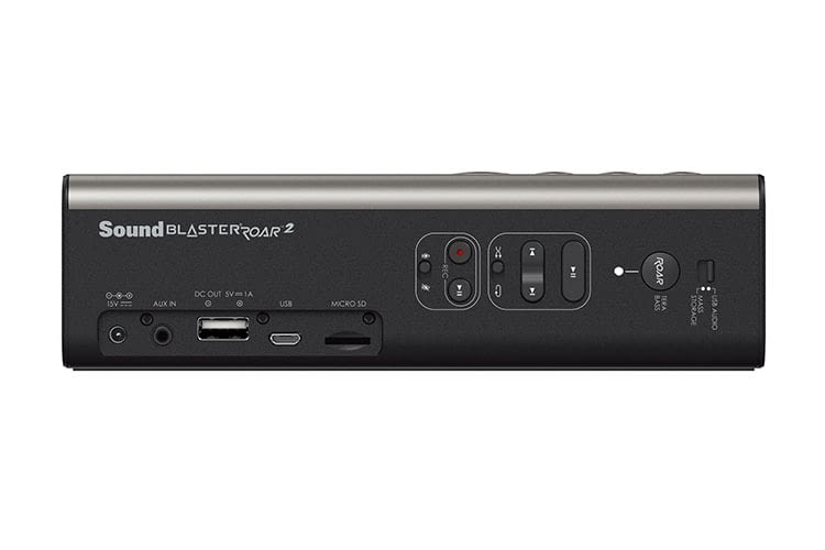 Anschlüsse satt: Creative Sound Blaster Roar 2 Bluetooth-Lautsprecher Anschlüsse satt: Creative Sound Blaster Roar 2 Bluetooth-Lautsprecher