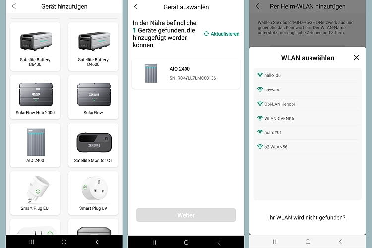 Hier sind die ersten Installationsschritte der Zendure App zu sehen Hier sind die ersten Installationsschritte der Zendure App zu sehen