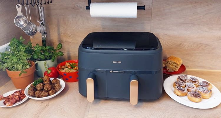 Mit diesem Modell haben wir im Test die abgebildeten Speisen zubereitet Mit diesem Modell haben wir im Test die abgebildeten Speisen zubereitet