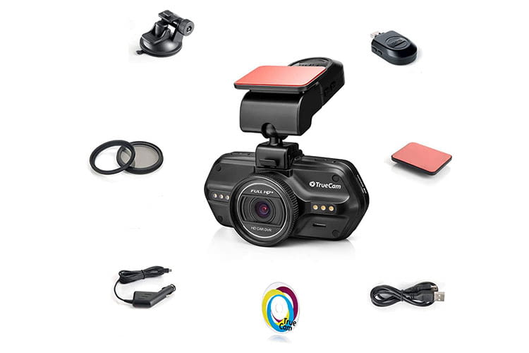 Der Lieferumfang der TrueCam A7s umfasst all diese Komponenten - lediglich die zwei Filter für das Objektiv sind separat erhältlich Der Lieferumfang der TrueCam A7s umfasst all diese Komponenten - lediglich die zwei Filter für das Objektiv sind separat erhältlich