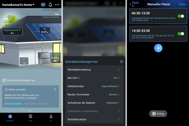 Hier sind einige der App-Einstellungsoptionen zu sehen Hier sind einige der App-Einstellungsoptionen zu sehen