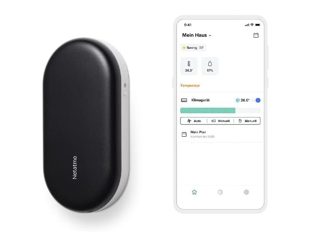 Der Netatmo AC Controller sit ebenfalls mit Siri, Alexa und dem Google Assistent kompatibel Der Netatmo AC Controller sit ebenfalls mit Siri, Alexa und dem Google Assistent kompatibel