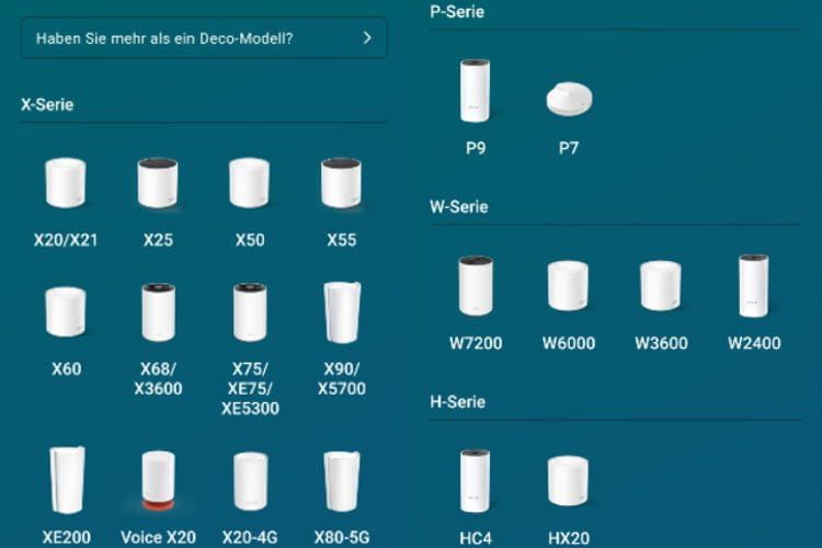 In der App sind alle Router von TP-Link übersichtlich mit Abbildung angezeigt In der App sind alle Router von TP-Link übersichtlich mit Abbildung angezeigt