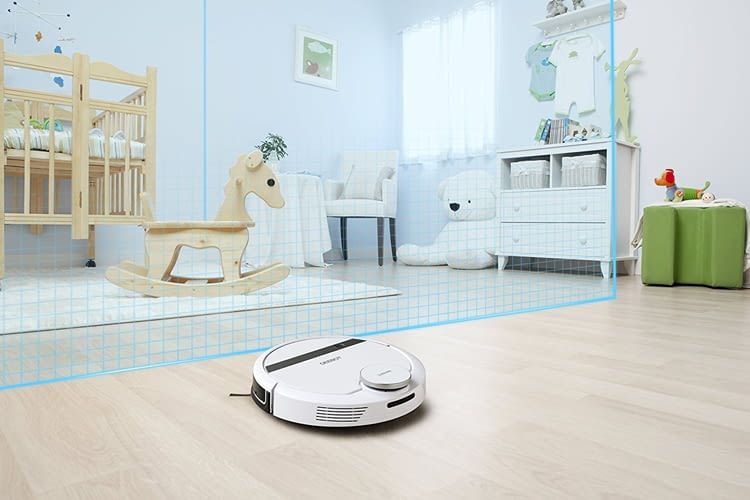 Per App kann festgelegt werden, welche Bereiche DEEBOT 900 aussparen soll Per App kann festgelegt werden, welche Bereiche DEEBOT 900 aussparen soll