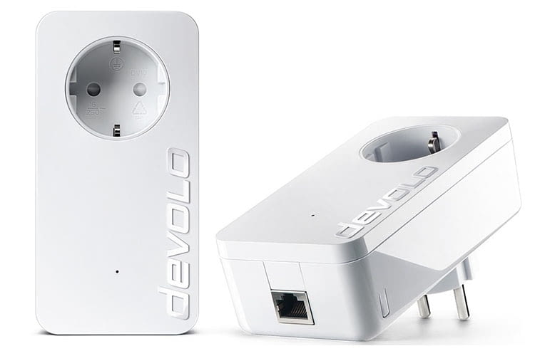 Das devolo dLAN 1200+ Powerline Starter Kit enthält zwei Powerline-Adapter Das devolo dLAN 1200+ Powerline Starter Kit enthält zwei Powerline-Adapter