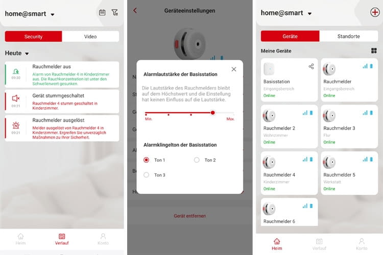 Wir beurteilen die X-Sense Rauchmelder App als übersichtlich Wir beurteilen die X-Sense Rauchmelder App als übersichtlich