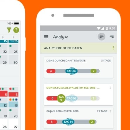 Die kostenlose Zyklus-App Clue stellt den gesamten Zyklus übersichtlich dar Die kostenlose Zyklus-App Clue stellt den gesamten Zyklus übersichtlich dar