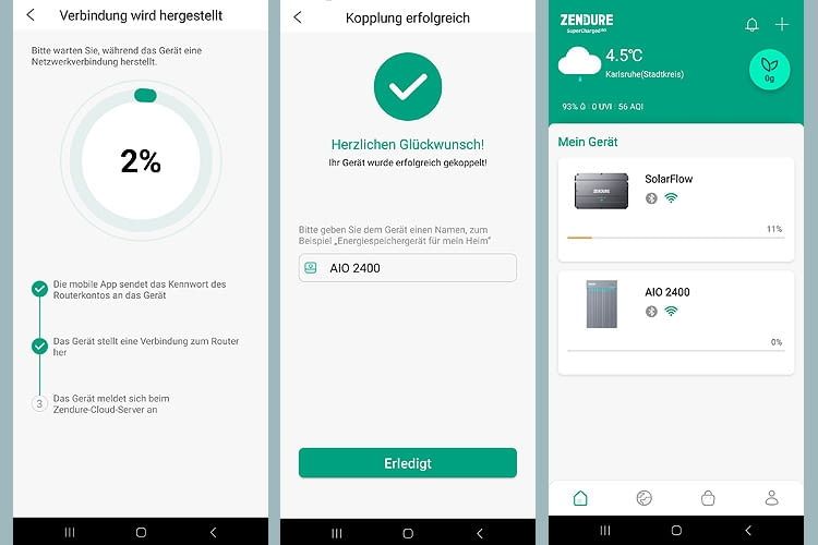 Die Vernetzung von Speicher und App erfolgt in wenigen Schritten Die Vernetzung von Speicher und App erfolgt in wenigen Schritten