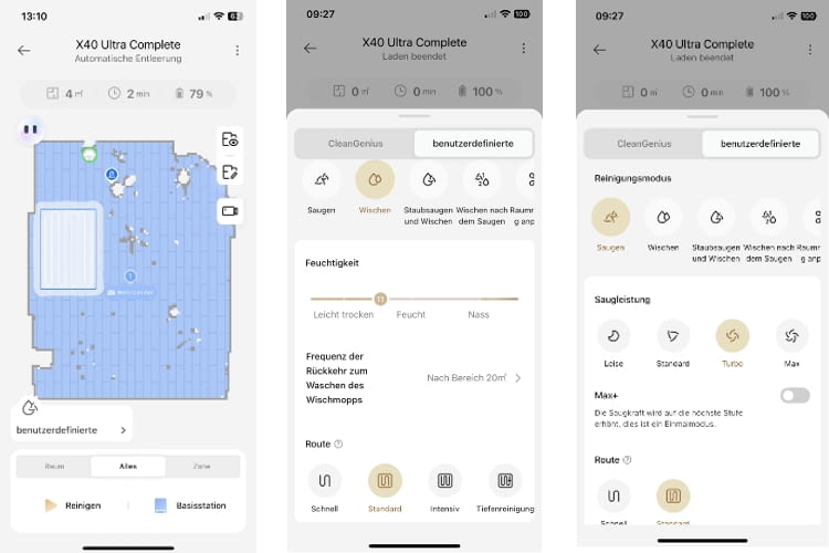 Die DreameHome App dient zur Steuerung des X40 Ultra Die DreameHome App dient zur Steuerung des X40 Ultra
