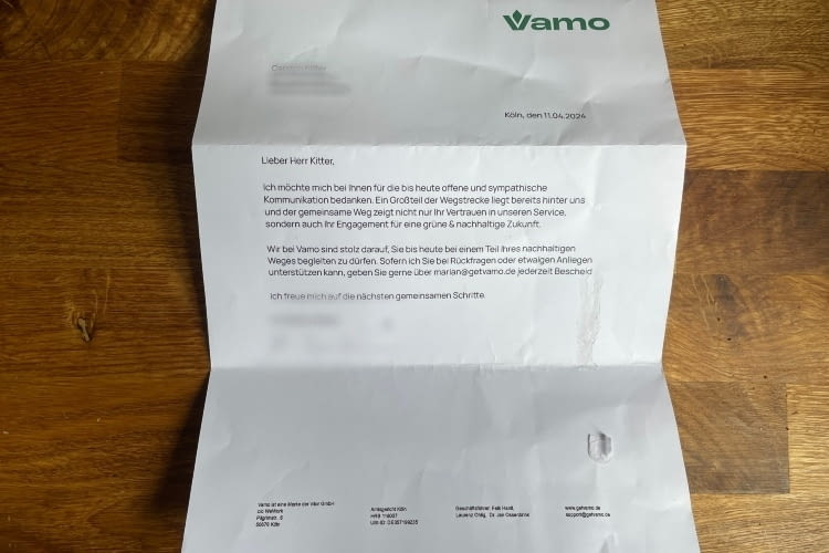 Dieser Brief von Vamo erreichte uns kurz nach dem zweiten virtuellen Treffen Dieser Brief von Vamo erreichte uns kurz nach dem zweiten virtuellen Treffen