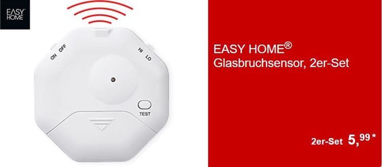 Der Glasbruchsensor warnt, wenn gerade eingebrochen wird Der Glasbruchsensor warnt, wenn gerade eingebrochen wird