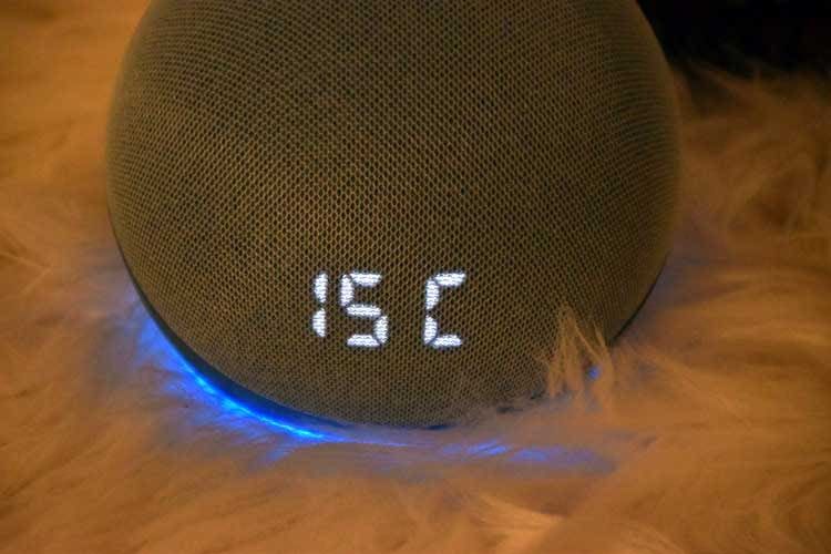 Zur Temperaturanzeige greift Alexa auf Onlinewetterdaten zurück Zur Temperaturanzeige greift Alexa auf Onlinewetterdaten zurück