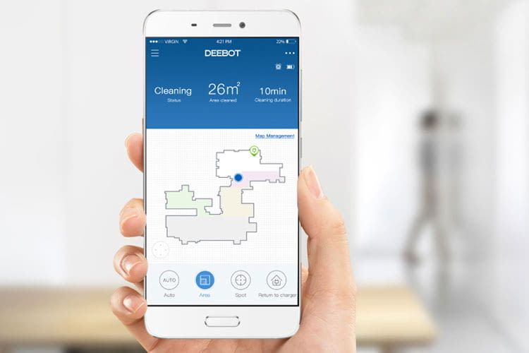 Per App haben Nutzer verschiedene Möglichkeiten, um Bereiche zu markieren, die der ECOVACS DEEBOT OZMO 930 reinigen soll Per App haben Nutzer verschiedene Möglichkeiten, um Bereiche zu markieren, die der ECOVACS DEEBOT OZMO 930 reinigen soll