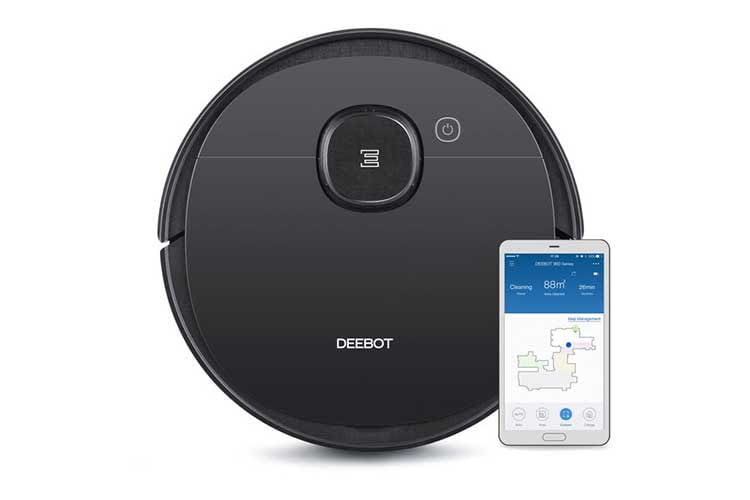 Nutzer sehen in der Smartphone App von Ecovacs DEEBOT OZMO 950 stets, wo sich der Roboter gerade befindet Nutzer sehen in der Smartphone App von Ecovacs DEEBOT OZMO 950 stets, wo sich der Roboter gerade befindet