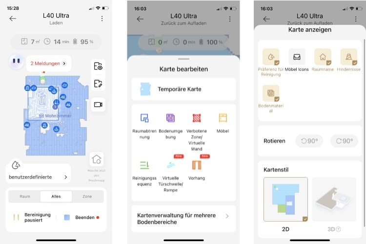 Der Dreame hat eine ausgezeichnete Kartierungsfunktion mit Speicherung von Hindernissen Der Dreame hat eine ausgezeichnete Kartierungsfunktion mit Speicherung von Hindernissen