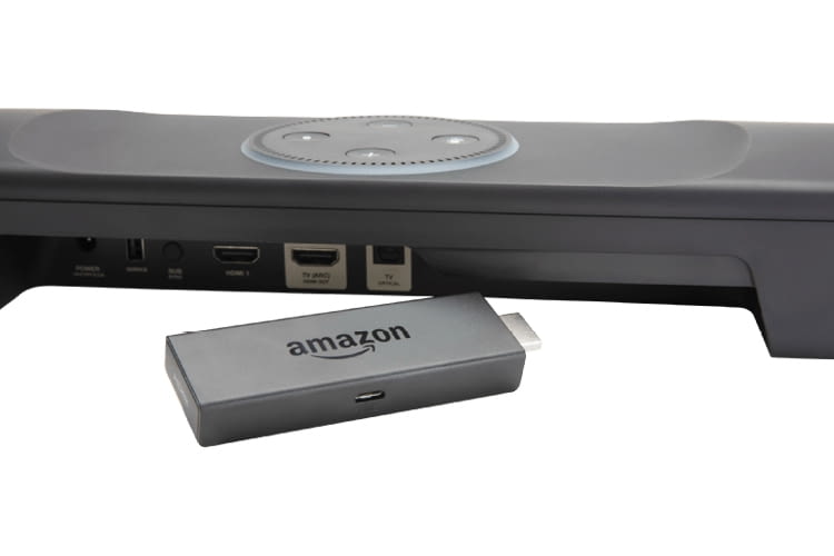 Auch der Amazon Fire TV Stick kann mit der Polk Audio Soundbar verbunden werden Auch der Amazon Fire TV Stick kann mit der Polk Audio Soundbar verbunden werden