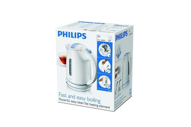 Der Philips HD4646/20 Serie Wasserkocher wird auch in der weißen Ausführung mit Kalkfilter geliefert Der Philips HD4646/20 Serie Wasserkocher wird auch in der weißen Ausführung mit Kalkfilter geliefert