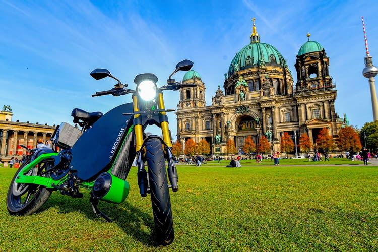 Das eROCKIT Elektromotorrad hat eine Reichweite von über 120 Kilometern Das eROCKIT Elektromotorrad hat eine Reichweite von über 120 Kilometern