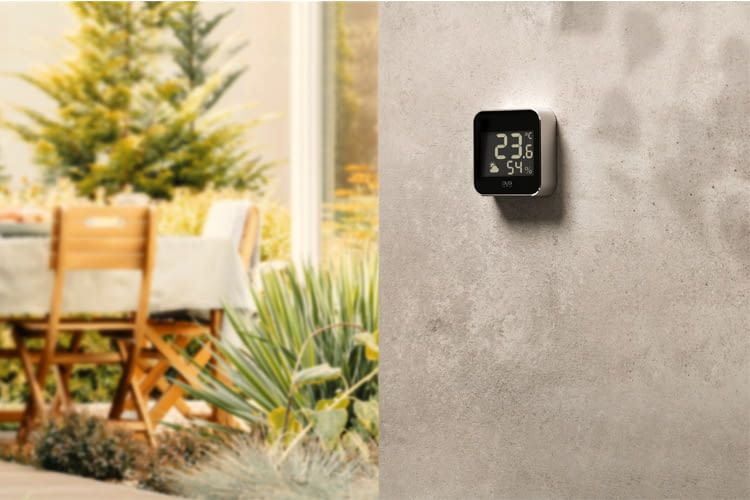 Die elegant designte Eve Weather Station macht überall eine gute Figur Die elegant designte Eve Weather Station macht überall eine gute Figur
