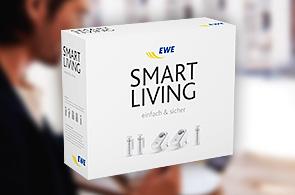 Abbildung des EWE smart living Paket zur intelligenten Haussteuerung Abbildung des EWE smart living Paket zur intelligenten Haussteuerung
