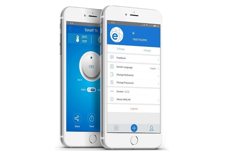 Die eWeLink-App für Android und iOS ist gut strukturiert und einfach zu bedienen Die eWeLink-App für Android und iOS ist gut strukturiert und einfach zu bedienen