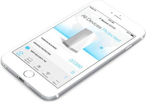 Darstellung auf F-Secure Sense iOS App Darstellung auf F-Secure Sense iOS App