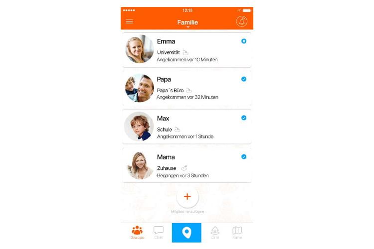 Die Familonet App eignet sich laut Hersteller auch für Kollegen oder Freunde Die Familonet App eignet sich laut Hersteller auch für Kollegen oder Freunde