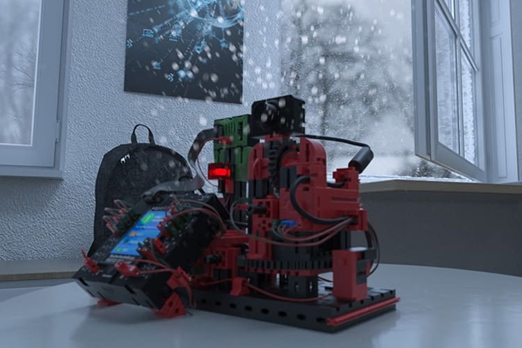 Das ROBOTICS TXT Smart Home schlägt beispielsweise Alarm, wenn die Raumtemperatur drastisch fällt Das ROBOTICS TXT Smart Home schlägt beispielsweise Alarm, wenn die Raumtemperatur drastisch fällt