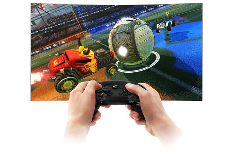 Ein Smart TV eignet sich auch für eine Gaming-Challenge mit Freunden Ein Smart TV eignet sich auch für eine Gaming-Challenge mit Freunden