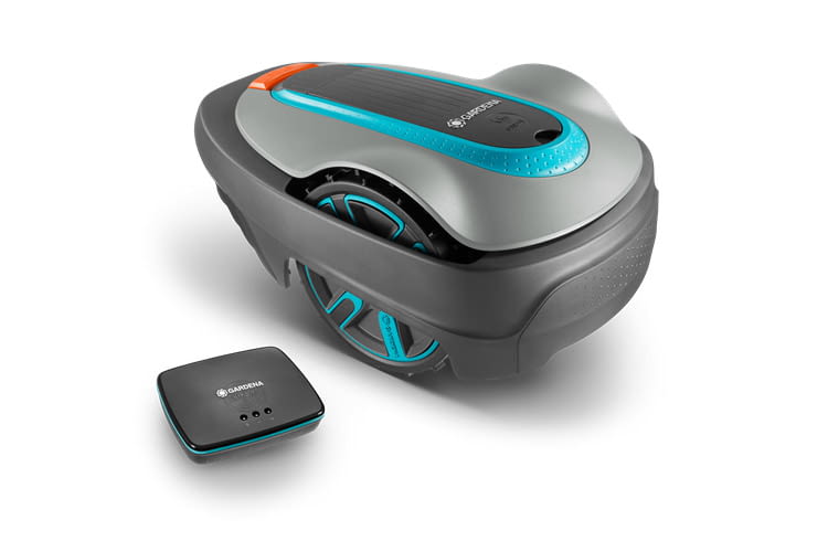 Der GARDENA smart SILENO city stellt die Verbindung zum Smartphone via einem Gateway her Der GARDENA smart SILENO city stellt die Verbindung zum Smartphone via einem Gateway her