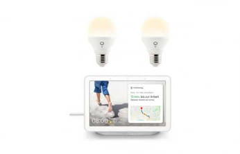 Google Nest Hub + gratis LIFX Mini White E27 2er-Pack
