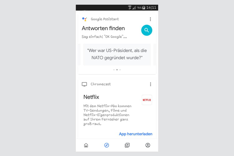 Die Google Home App hält eine große Auswahl an Anwendungsbeispielen bereit Die Google Home App hält eine große Auswahl an Anwendungsbeispielen bereit