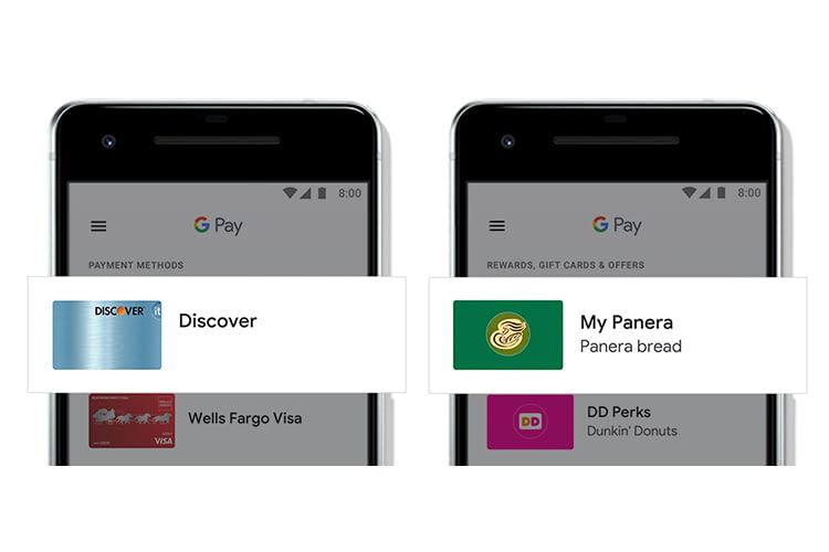 Die Google Pay Bezahlkartenübersicht in der Google Pay App Die Google Pay Bezahlkartenübersicht in der Google Pay App