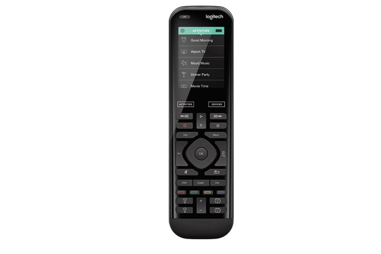Die Logitech Harmony Elite Universalfernbedienung verfügt über Knöpfe und ein farbiges Touch-Display Die Logitech Harmony Elite Universalfernbedienung verfügt über Knöpfe und ein farbiges Touch-Display
