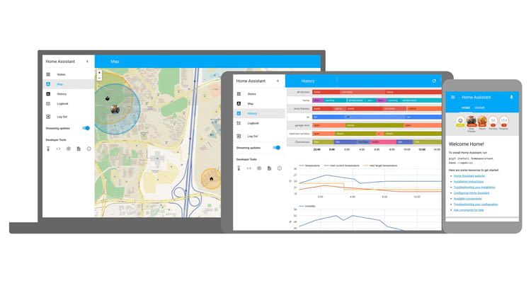 Home Assistant lässt sich auf dem PC, Tablet oder Smartphone nutzen Home Assistant lässt sich auf dem PC, Tablet oder Smartphone nutzen