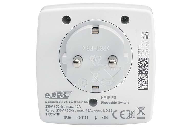 Homematic IP Schalt-Mess-Steckdose verträgt eine maximale Stromaufnahme von bis zu 16 Ampere Homematic IP Schalt-Mess-Steckdose verträgt eine maximale Stromaufnahme von bis zu 16 Ampere