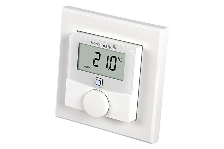 Das Homematic IP Wandthermostat mit Luftfeuchtigkeitssensor ist mit oder ohne Stellrad erhältlich Das Homematic IP Wandthermostat mit Luftfeuchtigkeitssensor ist mit oder ohne Stellrad erhältlich