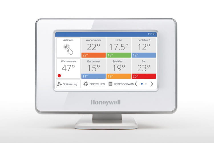 Das zentrale Bediengerät kann als Tisch- oder Wandgerät installiert werden. Das zentrale Bediengerät kann als Tisch- oder Wandgerät installiert werden.