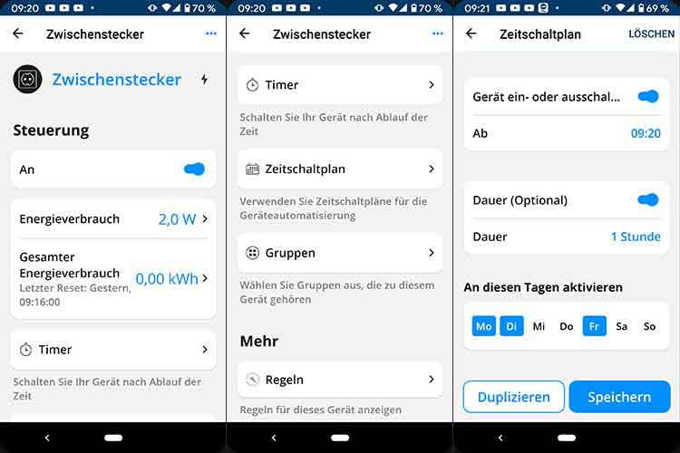 Im Test ging das Erstellen von Zeitschaltplänen für den Popp Power Plug einfach von der Hand Im Test ging das Erstellen von Zeitschaltplänen für den Popp Power Plug einfach von der Hand