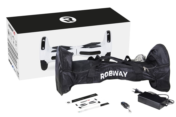 Lieferumfang des Robway W3 Hoverboard Lieferumfang des Robway W3 Hoverboard