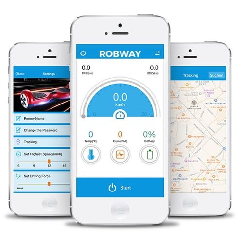 Mit der TaoTao (Plus)-App lässt sich Robway W3 steuern und analysieren Mit der TaoTao (Plus)-App lässt sich Robway W3 steuern und analysieren