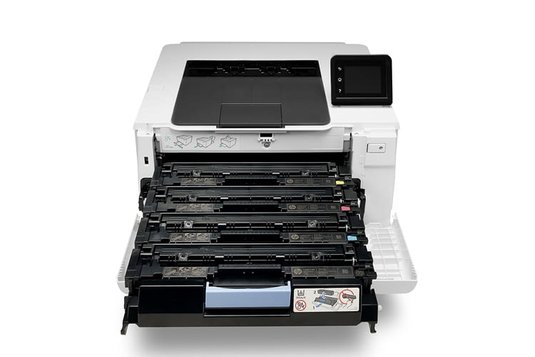 HP Color Laserjet Pro M254dw verfügt über vorinstallierte Tonerkartuschen in schwarz, cyan, magenta und gelb HP Color Laserjet Pro M254dw verfügt über vorinstallierte Tonerkartuschen in schwarz, cyan, magenta und gelb