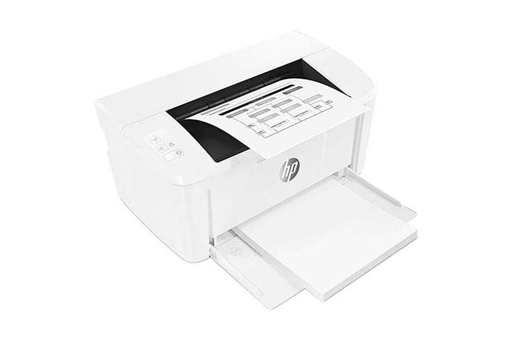 Für den Druck muss das Kassettenfach des HP LaserJet Pro M15w ausgefahren werden Für den Druck muss das Kassettenfach des HP LaserJet Pro M15w ausgefahren werden