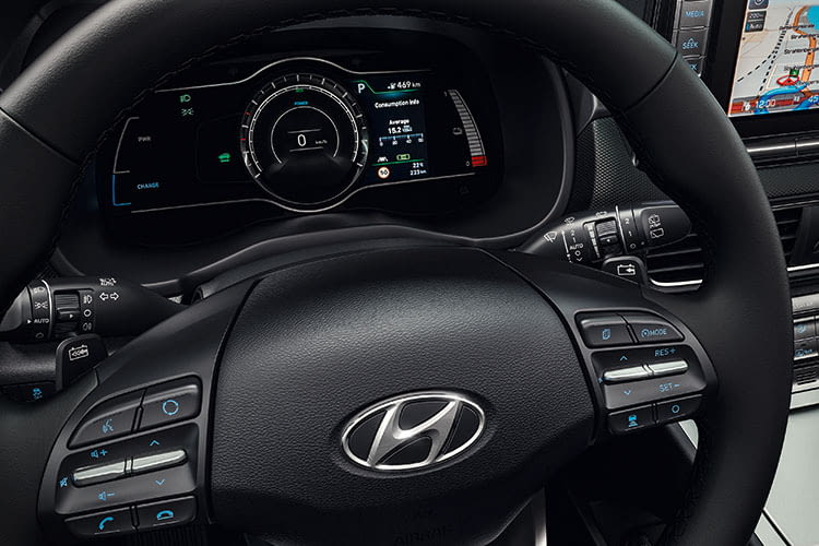 Die Anzeigen des Hyundai Kona Elektro sind alle digital Die Anzeigen des Hyundai Kona Elektro sind alle digital