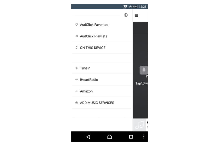 Die Aud Click App unterstützt viele beliebte Musikdienste Die Aud Click App unterstützt viele beliebte Musikdienste
