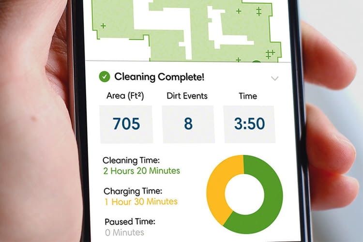 Mit der iRobot HOME-App lässt sich der Saugroboter fernsteuern Mit der iRobot HOME-App lässt sich der Saugroboter fernsteuern