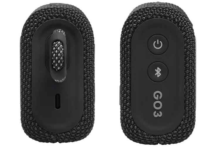 Eine USB-C Schnittstelle sorgt für zügiges Laden (li.), Zwischen dem Ein-/Aus- und Bluetooth-Knopf befindet sich eine kleine LED (re.) Eine USB-C Schnittstelle sorgt für zügiges Laden (li.), Zwischen dem Ein-/Aus- und Bluetooth-Knopf befindet sich eine kleine LED (re.)