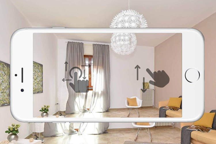 Per App kann die Kamera bis zu 360 Grad gedreht werden Per App kann die Kamera bis zu 360 Grad gedreht werden